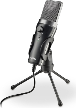 Micrófono NGS USB con Trípode PC/PS4/PS5 (MS120USB) | Hay 8 unidades en almacén | Entrega a domicilio en Canarias en 24/48 horas laborables
