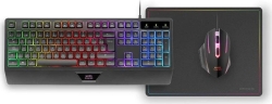 Pack Mars Gaming T+Ratón+Alfombrilla Negro (MCP124ES) | Hay 10 unidades en almacén | Entrega a domicilio en Canarias en 24/48 horas laborables
