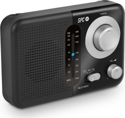Radio Portátil SPC Valdi Analógica AM/FM Negra (4590N) | Hay 4 unidades en almacén | Entrega a domicilio en Canarias en 24/48 horas laborables