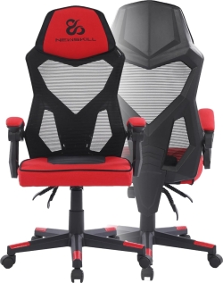 Silla Gaming Newskill Eros Roja (NS-EROS-REDBL) Silla Gaming Newskill Eros Roja (NS-EROS-REDBL) | Hay 1 unidades en almacén | Entrega a domicilio en Canarias en 24/48 horas laborables