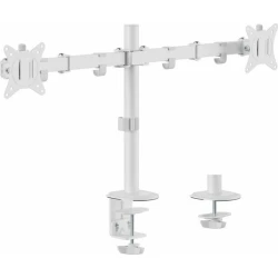 Soporte Mesa EQUIP 17-32`` 2 Pantallas Blanco (EQ650167) | Hay 8 unidades en almacén | Entrega a domicilio en Canarias en 24/48 horas laborables