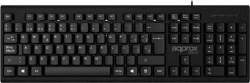 Teclado Approx USB 2.0 Negro (APPMX225) | Hay 10 unidades en almacén | Entrega a domicilio en Canarias en 24/48 horas laborables