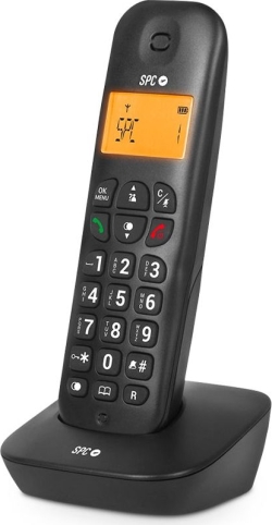 Teléfono Inalámbrico SPC Air Analógico Negro (7300NS) | Hay 3 unidades en almacén | Entrega a domicilio en Canarias en 24/48 horas laborables