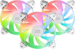 Ventilador Mars Gaming ARGB 12x12cm Blanc Kit 3 (MF3AW) | Hay 3 unidades en almacén | Entrega a domicilio en Canarias en 24/48 horas laborables