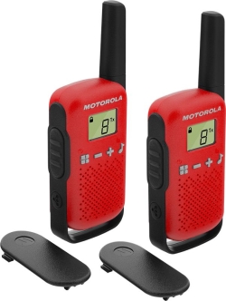 Walkie Talkie Motorola T42 Negro/Rojo (59T42REDPACK) | B4P00811RDKMAW | Hay 6 unidades en almacén | Entrega a domicilio en Canarias en 24/48 horas laborables