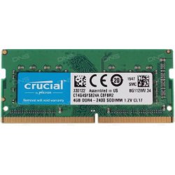 Imagen de Modulo CRUCIAL DDR4 4Gb 2400Mhz SODIMM (CT4G4SFS824A).