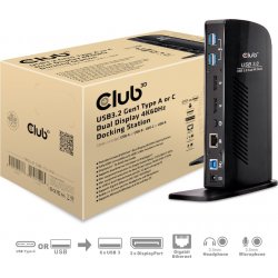 Imagen de Docking Station Club 3D USB3.0 A/C Dual 4K (CSV-1460)