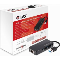 Hub Club 3D USB-A 3.2 a 3xUSB 3.0 + RJ45 (CSV-1430) | 8719214470111 | Hay 2 unidades en almacén | Entrega a domicilio en Canarias en 24/48 horas laborables