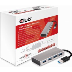 Hub Club 3D USB-A 3.2 a 4xUSB 3.0 + Cargador (CSV-1431) | 8719214470128 | Hay 3 unidades en almacén | Entrega a domicilio en Canarias en 24/48 horas laborables