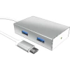 Adaptador Club3D USB-C a 4USB-A Plata/Blanco (CSV-1541) | (1)