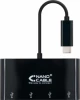 ADAPTADOR NANOCABLE USB TIPO-C A 4XUSB 3.0 HEMBRA 25CM NEGRO 10.16.4401-BK | (1)