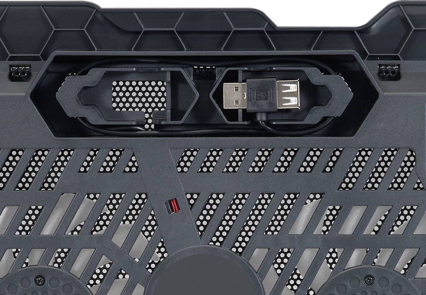 Conceptronic Base Refrigeración Gaming Para Portátil THYIA02B 17´´ RGB 2  Ventiladores Negro