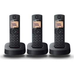 Teléfono Inalámbrico Panasonic Trío Negro (KX-TGC313SP) | KX-TGC313SPB