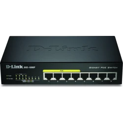 Switch D-Link 8P 10/100/1000 4xPoE (DGS-1008P) | DGS-1008P/E
