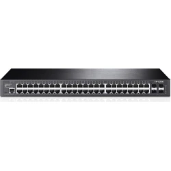 Switch TP-Link 48xRJ45 4xSFP Rack 1U Negro (TL-SG3452) | TL-SG3452 (T2600G-52TS) | 0845973092511 | Hay 1 unidades en almacén | Entrega a domicilio en Canarias en 24/48 horas laborables