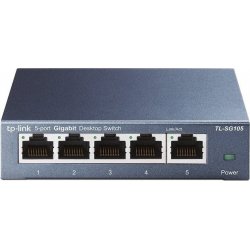 Switch Tp-link 5p 10 100 1000 Metal Desktop (TL-SG105) | 6935364021146