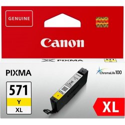 Tinta Canon CLI-571Y XL Amarillo 11ml 715pág (0334C001) | 4549292032888 | Hay 4 unidades en almacén | Entrega a domicilio en Canarias en 24/48 horas laborables