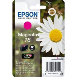 Tinta Epson 18 T1803 Magenta 3.3ml 180pág(C13T18034012) | 8715946625140