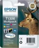 Tinta Epson T1306 Pack Tricolor 10.1ml (C13T13064012) | (1)