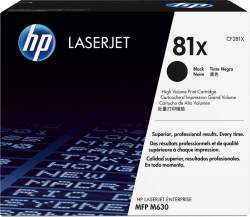 Toner HP LaserJet 81X Negro 25000 páginas (CF281X) | 8877581479004