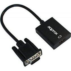 Cable Approx HDMI/M a VGA/H 0.2m Negro (APPC25) | 8435099520870 | Hay 3 unidades en almacén | Entrega a domicilio en Canarias en 24/48 horas laborables