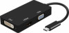 Conversor AISENS Usb-C a DVI/HDMI/VGA 15cm (A109-0343) | (1)