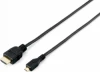 EQUIP Cable HDMI 1.4 H.Speed a Micro HDMI 1m (EQ119309) | (1)
