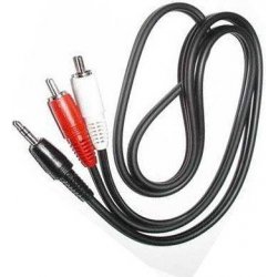 Cable Equip 3.5mm M A Rca M 2.5m Negro (EQ14709207) | 4015867188767 | 1,60 euros