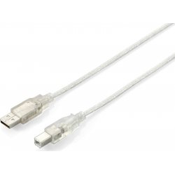 EQUIP Cable USB2.0 Tipo A-B Transparente 1,8m(EQ128650) | 4054317179009 [1 de 2]
