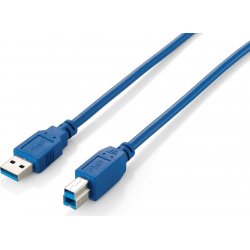 EQUIP Cable USB3.0 A-B 1.8m Azul (EQ128292) | 4014619678839 | Hay 4 unidades en almacén | Entrega a domicilio en Canarias en 24/48 horas laborables