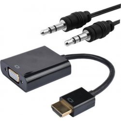 Imagen de Nanocable HDMI a SVGA+Audio 10cm+1.0m (10.16.2001-BK)