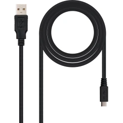 Nanocable USB 2.0 A/M-Micro B/M 0.8m Negro (10.01.0500) | 8433281004429