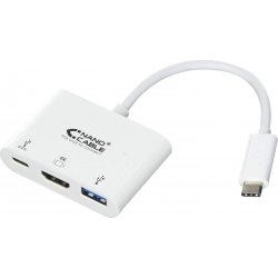 ADAPTADOR NANOCABLE USB TIPO-C MACHO A HDMI USB USB-C HEMBRA 15CM BLANCO 10.16.4 | 10.16.4302 | 8433281008212 [1 de 2]