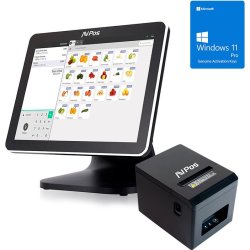 PACK TPV AVPOS K5000 15 TACTIL INTEL N100/8GB/SSD128G/W11P + | PACK5000 | Hay 20 unidades en almacén | Entrega a domicilio en Canarias en 24/48 horas laborables
