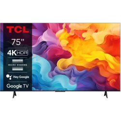 TELEVISOR TCL 75 UHD 4K USB SMART TV ANDROID WIFI BLUETOOTH | 75V6B | 5901292523275 | Hay 1 unidades en almacén | Entrega a domicilio en Canarias en 24/48 horas laborables