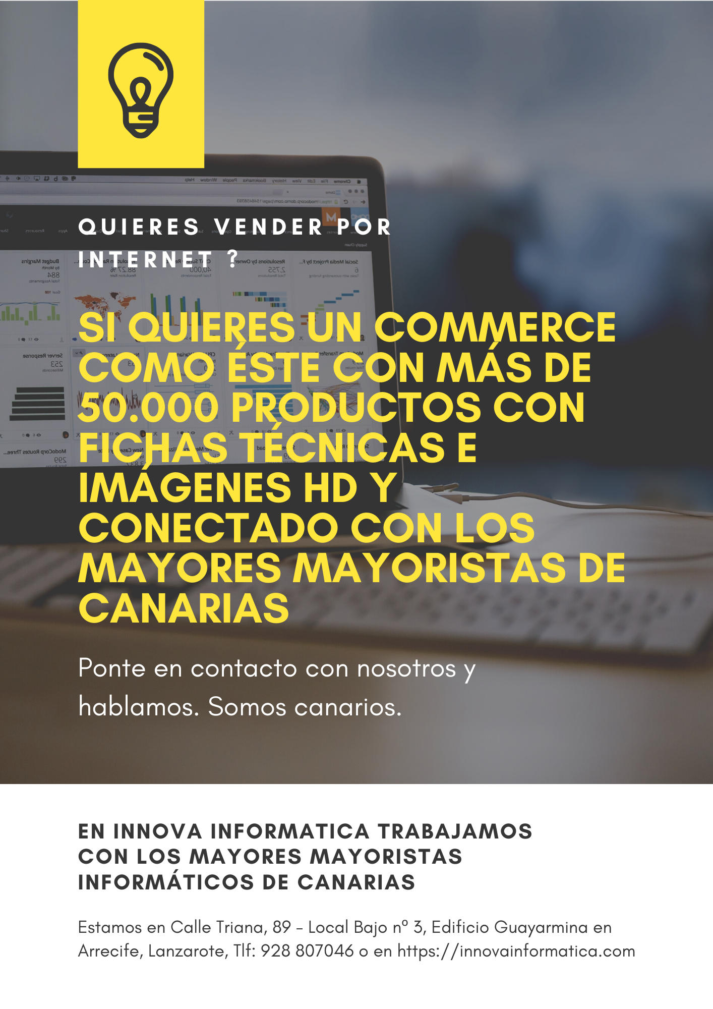 Desarrollo ecommerce tienda informatica Islas Canarias