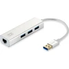 ADAPTADOR LEVEL ONE USB 3.0 GIGABIT ETHERNET RJ45 CON HUB USB 3.0 USB-0503 | (1)