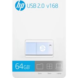 AION HP V168 unidad flash USB 64 GB USB tipo A 2.0 Azul | HPFD168B-64 | 4718006454692 | Hay 50 unidades en almacén