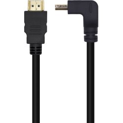 AISENS Cable HDMI V2.0 Acodado Premium Alta Velocidad / HEC 4K@60Hz 18Gbps, A/M-A/M, Negro, 1.0m AISENS Cable HDMI V2.0 Acodado Premium Alta Velocidad / HEC | A120-0456 | 8436574705041 | Hay 1 unidades en almacén