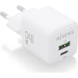 AISENS Cargador GaN 25W, 1xUSB-C PD3.0 QC4.0, 1xUSB-A QC3.0, Blanco AISENS Cargador GaN 25W, 1xUSB-C PD3.0 QC4.0, 1xUSB-A QC3.0, | ASCH-25W2P014-W | 8436574709506 | Hay 8 unidades en almacén