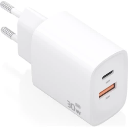 AISENS Cargador GaN 30W, 1xUSB-C PD3.0 QC4.0, 1xUSB-A QC3.0, | A110-0952 | 8435739903421 | Hay 49 unidades en almacén