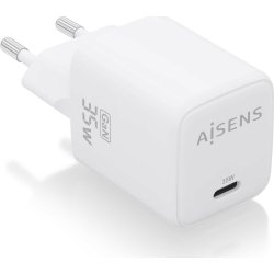 AISENS Cargador GaN 35W, 1xUSB-C PD3.0 QC4.0, Blanco | ASCH-35W1P016-W | 8436574709520 | Hay 2 unidades en almacén