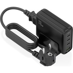 AISENS Cargador Sobremesa GaN 140W, 3x USB-C PD3.1 QC4.0 QC5.0, 1x USB-A QC3.0, Negro AISENS Cargador Sobremesa GaN 140W, 3x USB-C PD3.1 QC4.0 QC5 | ASCH-140W4P056-BK | 8435739903223 | Hay 2 unidades en almacén