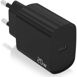AISENS Cargador USB-C PD3.0 1 Puerto 1xUSB-C 20W, Negro | A110-0753 | 8436574709544 | Hay 3 unidades en almacén