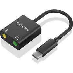 AISENS Conversor USB-C a Audio 48KHz, USB-C/M-2xJack 3.5/H, Negro, 10 cm AISENS Conversor USB-C a Audio 48KHz, USB-C/M-2xJack 3.5/H, | A109-0767 | 8436574709865 | Hay 5 unidades en almacén