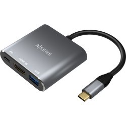 AISENS Conversor USB-C a HDMI/USB-C/Tipo A USB 3.0, 3 en 1, Gris, 15cm AISENS Conversor USB-C a HDMI/USB-C/Tipo A USB 3.0, 3 en 1, | A109-0669 | 8436574707892 | Hay 2 unidades en almacén