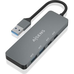 AISENS Hub USB 3.2 Gen2 10G USB-A, USB-A/M-2xUSB-C/H-2xUSB-A/H, Gris, 15cm AISENS Hub USB 3.2 Gen2 10G USB-A, USB-A/M-2xUSB-C/H-2xUSB-A | A106-0696 | 8436574708134 | Hay 2 unidades en almacén