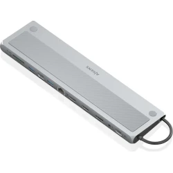 AISENS USB-C Dock 12 en 1, USB-C a 2xHDMI, 1xDisplayPort, 1xRJ45, 3xUSB-A, 1xUSB-C, 1xUSB-C PD, 1xSD, 1xMicro SD, 1xAudio, Gris, 30cm AISENS USB-C Dock 12 en 1, USB-C a 2xHDMI, 1xDisplayPort, 1x | ASUC-12P020-GR | 8435739902929 | Hay 5 unidades en almacén