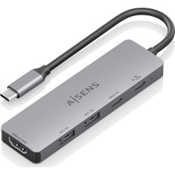 AISENS USB-C Dock 5 en 1, USB-C a 1xHDMI 2xUSB-A 1xUSB-C 1xUSB-C PD, Gris, 15cm AISENS USB-C Dock 5 en 1, USB-C a 1xHDMI 2xUSB-A 1xUSB-C 1xU | ASUC-5P028-GR | 8435739903568 | Hay 2 unidades en almacén