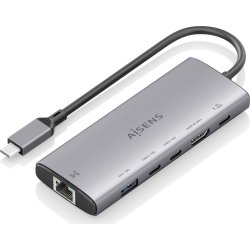 AISENS USB-C Dock 6 en 1, USB-C a 1xHDMI, 1xRJ45, 1xUSB-A 10G, 2xUSB-C 10G, 1xUSB-C PD, Gris, 20cm AISENS USB-C Dock 6 en 1, USB-C a 1xHDMI, 1xRJ45, 1xUSB-A 10 | ASUC-6P030-GR | 8435739903582 | Hay 2 unidades en almacén